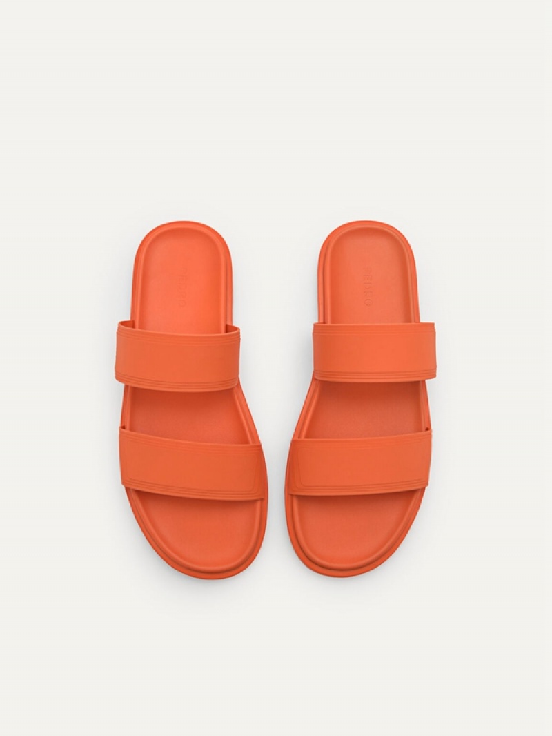 Orange Men's Pedro Pascal Slides | HPWLEB-592