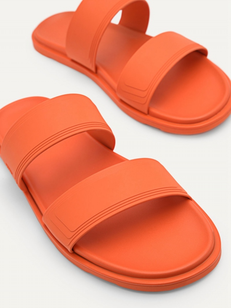 Orange Men's Pedro Pascal Slides | HPWLEB-592