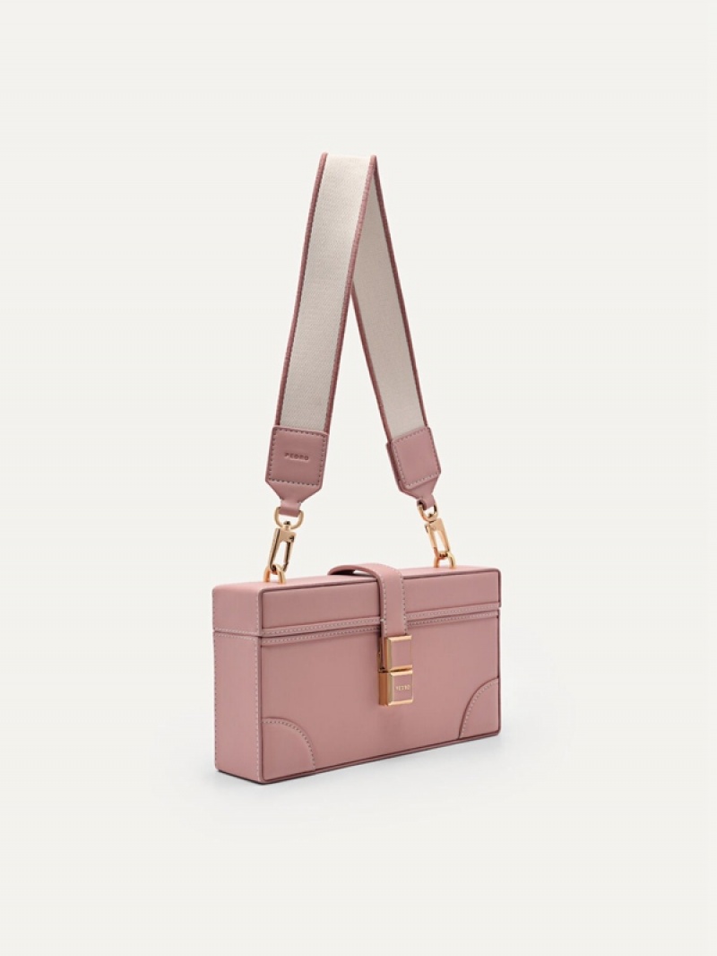 Pink Women's Pedro Bianca Shoulder Bags | IJWXDS-497