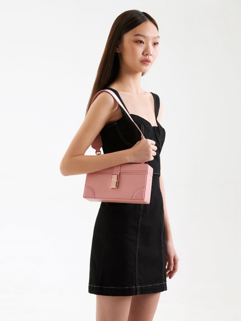 Pink Women's Pedro Bianca Shoulder Bags | IJWXDS-497