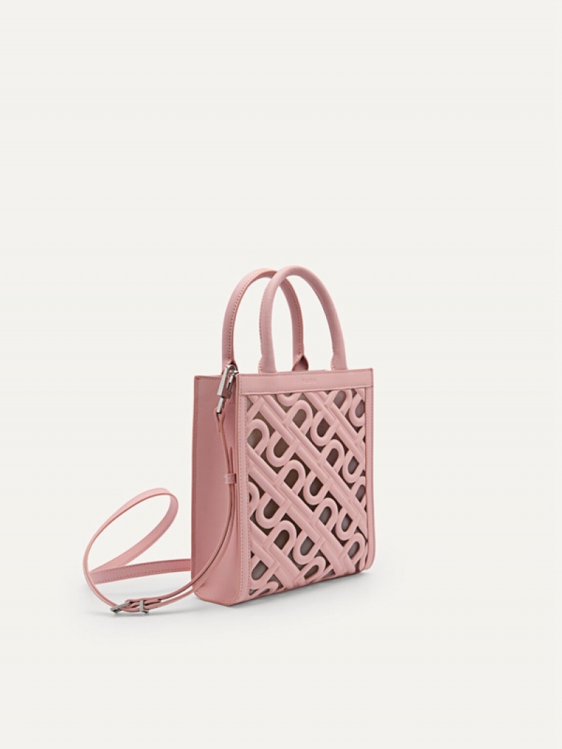 Pink Women's Pedro Icon Leather Tote Bag | CDYITS-561