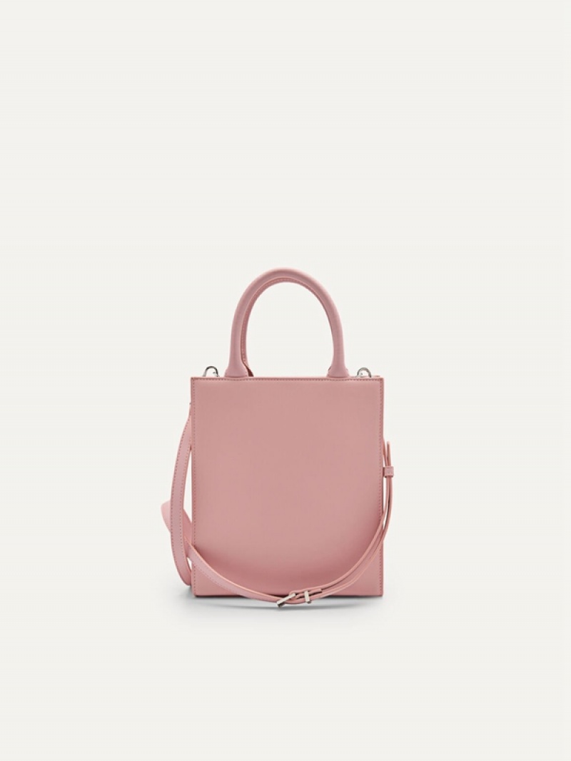 Pink Women's Pedro Icon Leather Tote Bag | CDYITS-561