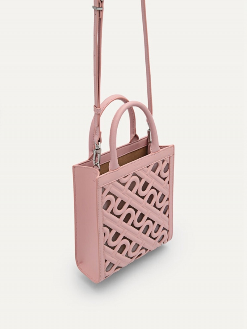 Pink Women's Pedro Icon Leather Tote Bag | CDYITS-561