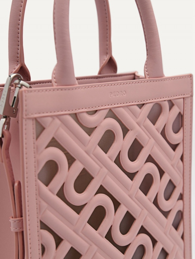 Pink Women's Pedro Icon Leather Tote Bag | CDYITS-561