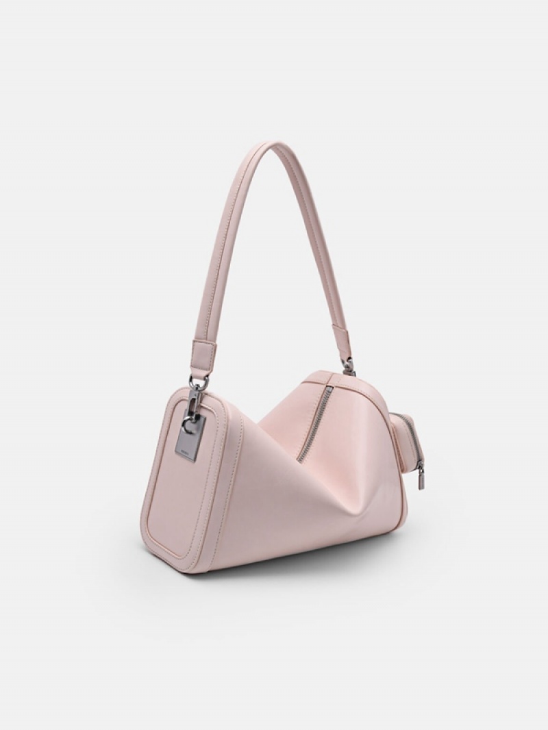 Pink Women's Pedro Maggie Shoulder Bags | GWEMRU-309