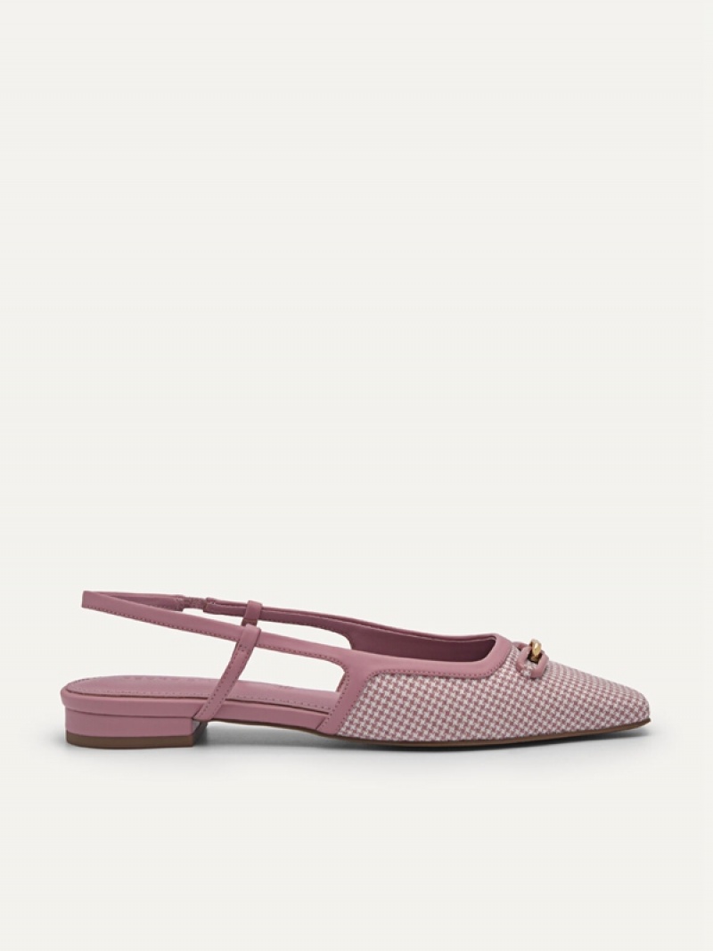 Pink Women\'s Pedro Studio Kate Woven Ballerina Flats | CSRJQU-486