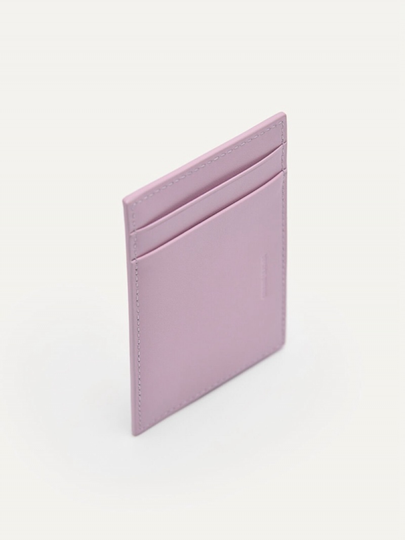 Pink Women's Pedro Studio Leather Card Holder | ADFBQO-812