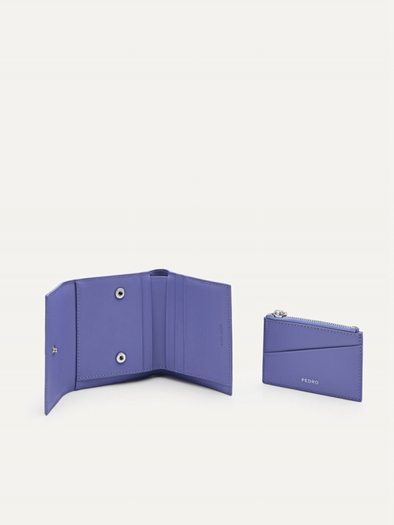 Purple Women's Pedro Leather in Pixel Trifold Wallet | YRBWKU-207