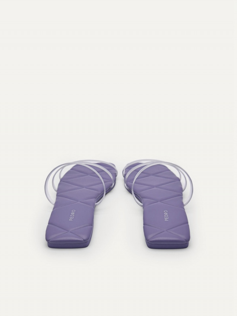 Purple Women's Pedro Megan Strappy Sandals | JEOBGQ-382