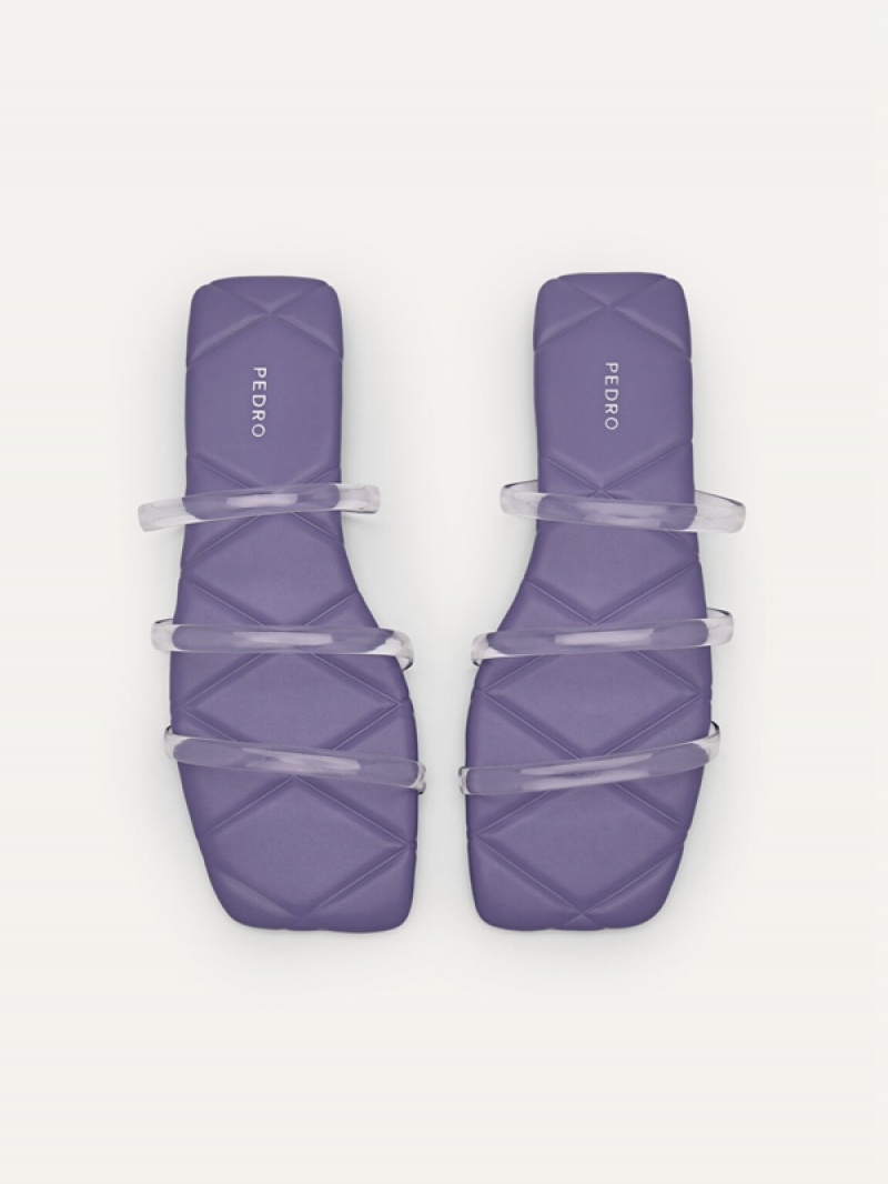 Purple Women's Pedro Megan Strappy Sandals | JEOBGQ-382