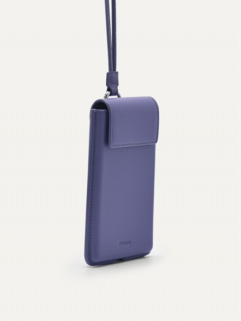 Purple Women's Pedro Micro Phone with Lanyard Pouches | TVAWME-856