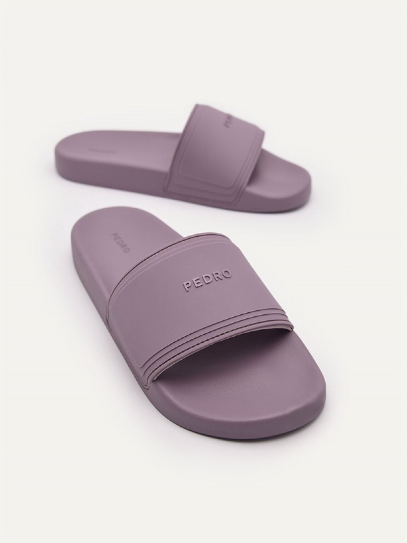 Purple Women's Pedro Rubber Sandals | FKGAWP-408