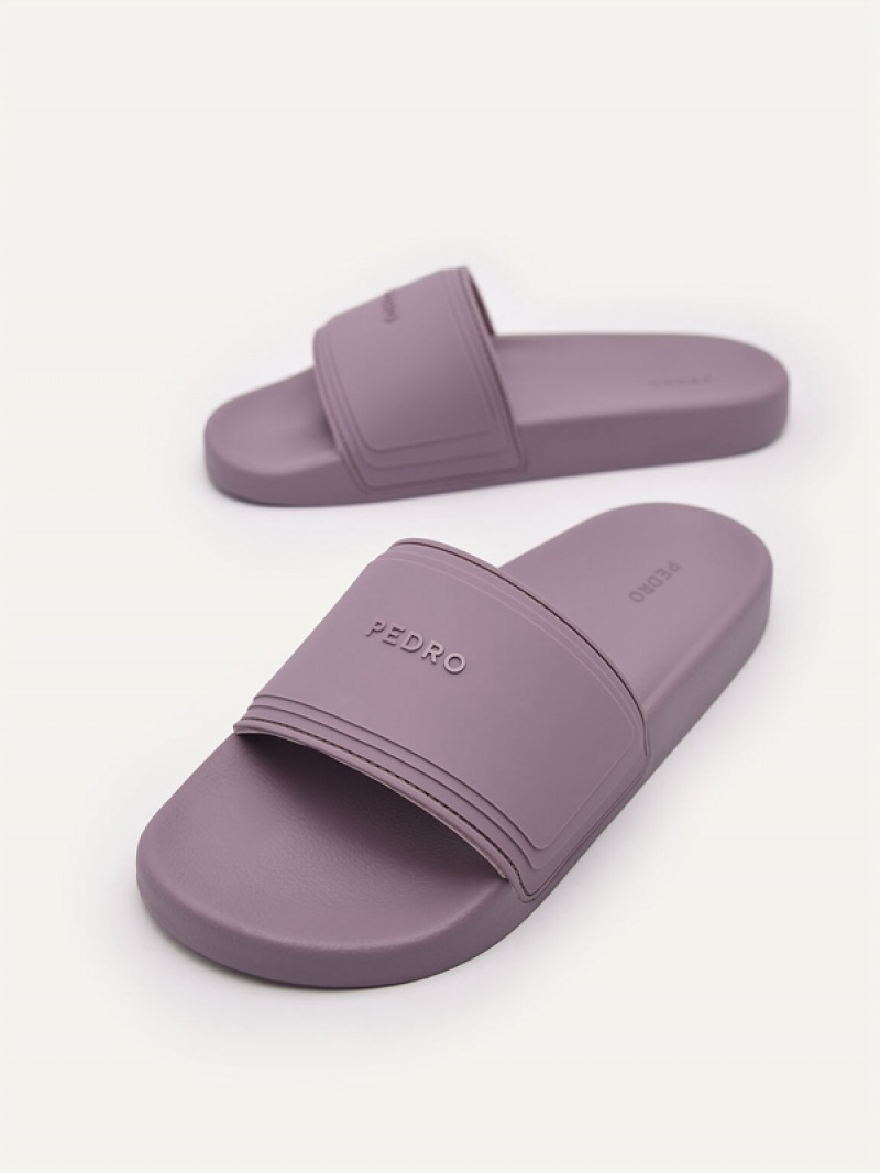 Purple Women's Pedro Rubber Sandals | FKGAWP-408