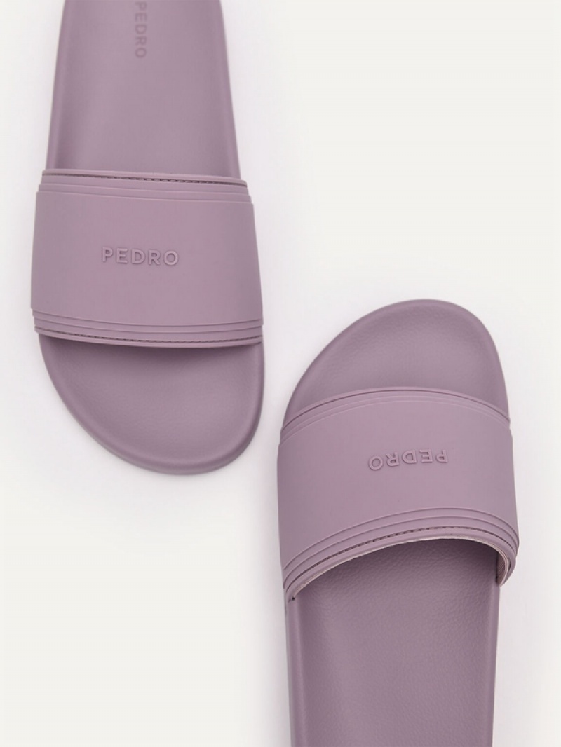 Purple Women's Pedro Rubber Sandals | FKGAWP-408