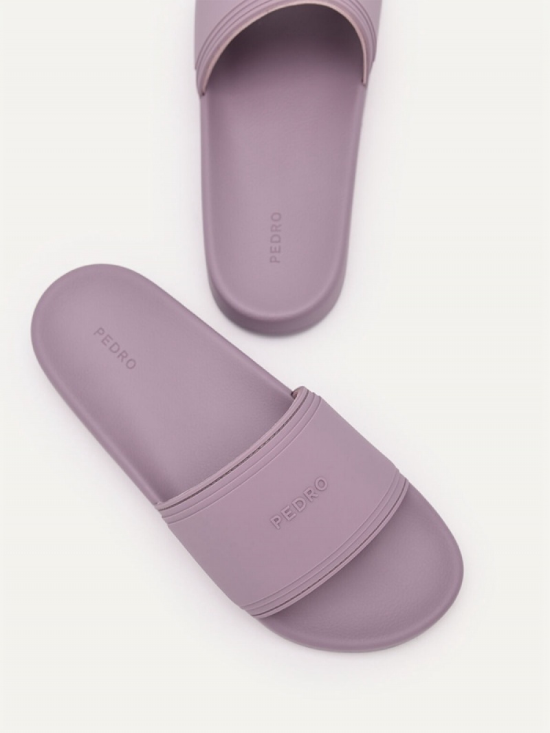 Purple Women's Pedro Rubber Sandals | FKGAWP-408