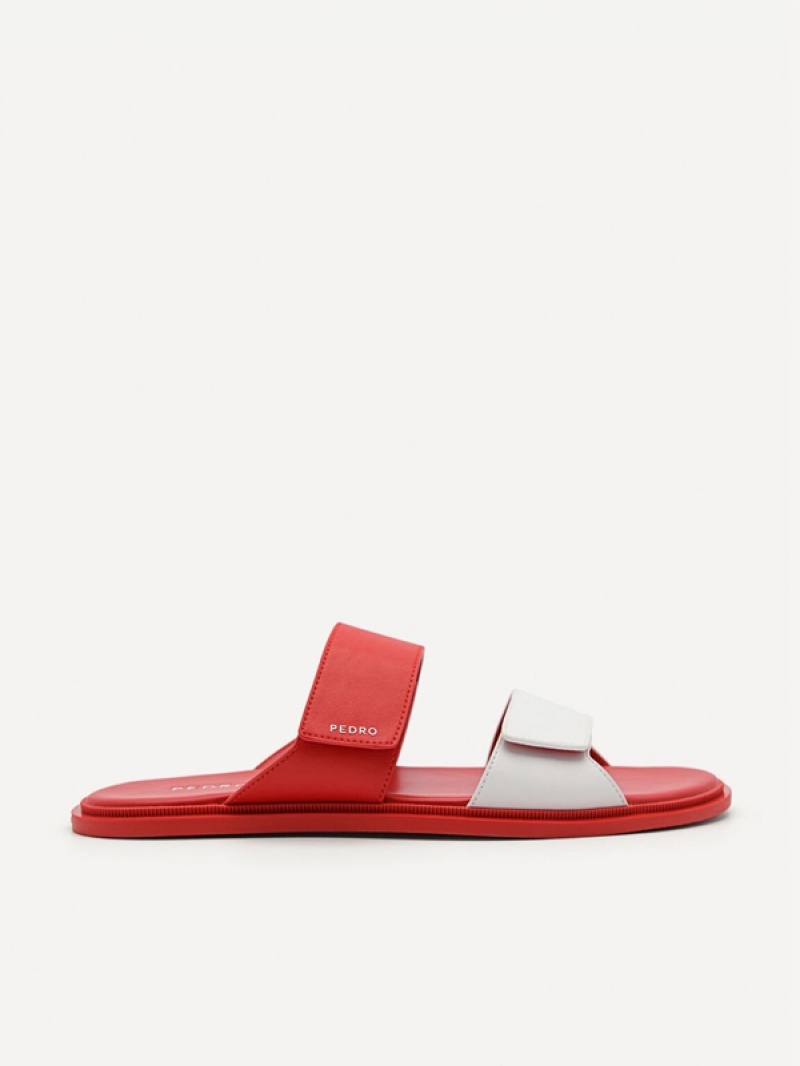 Red Men\'s Pedro Stride Slides | MGLEXO-967