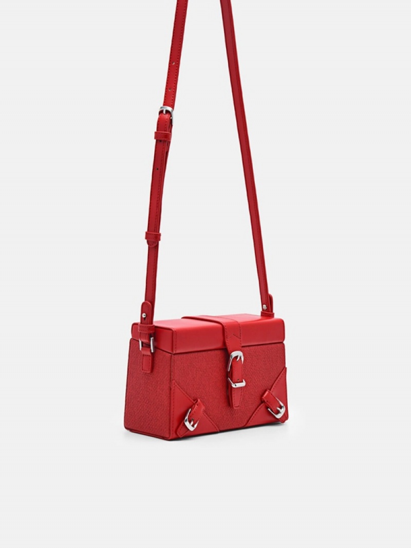 Red Women's Pedro Mara Mini Shoulder Bags | KSMFIQ-124