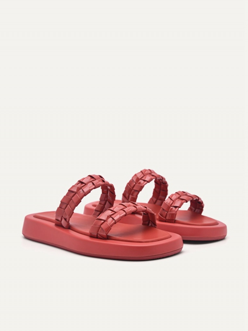 Red Women's Pedro Palma Woven Sandals | OGKNSD-945