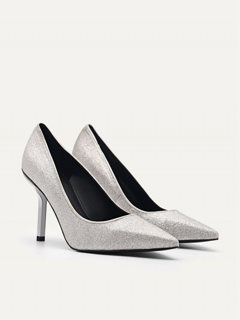 Silver Women's Pedro Celeste Pumps | TUXKHJ-072