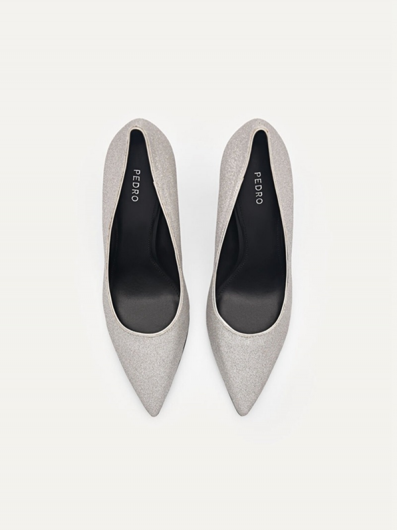 Silver Women's Pedro Celeste Pumps | TUXKHJ-072