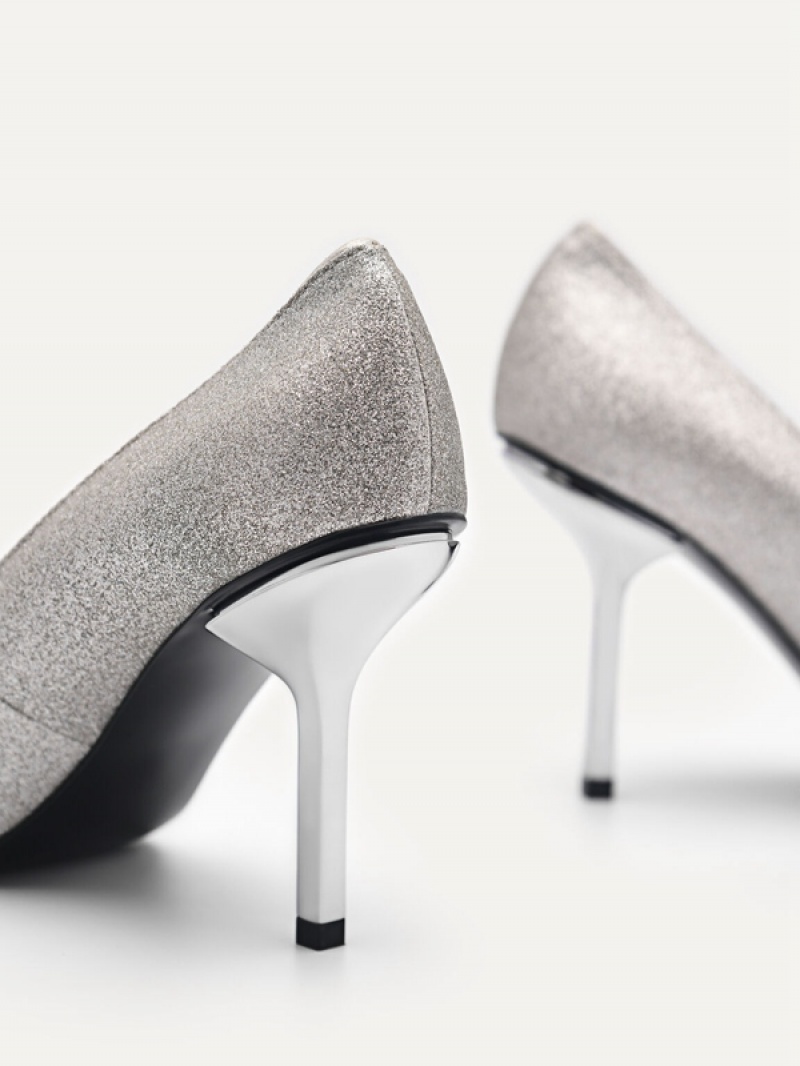 Silver Women's Pedro Celeste Pumps | TUXKHJ-072