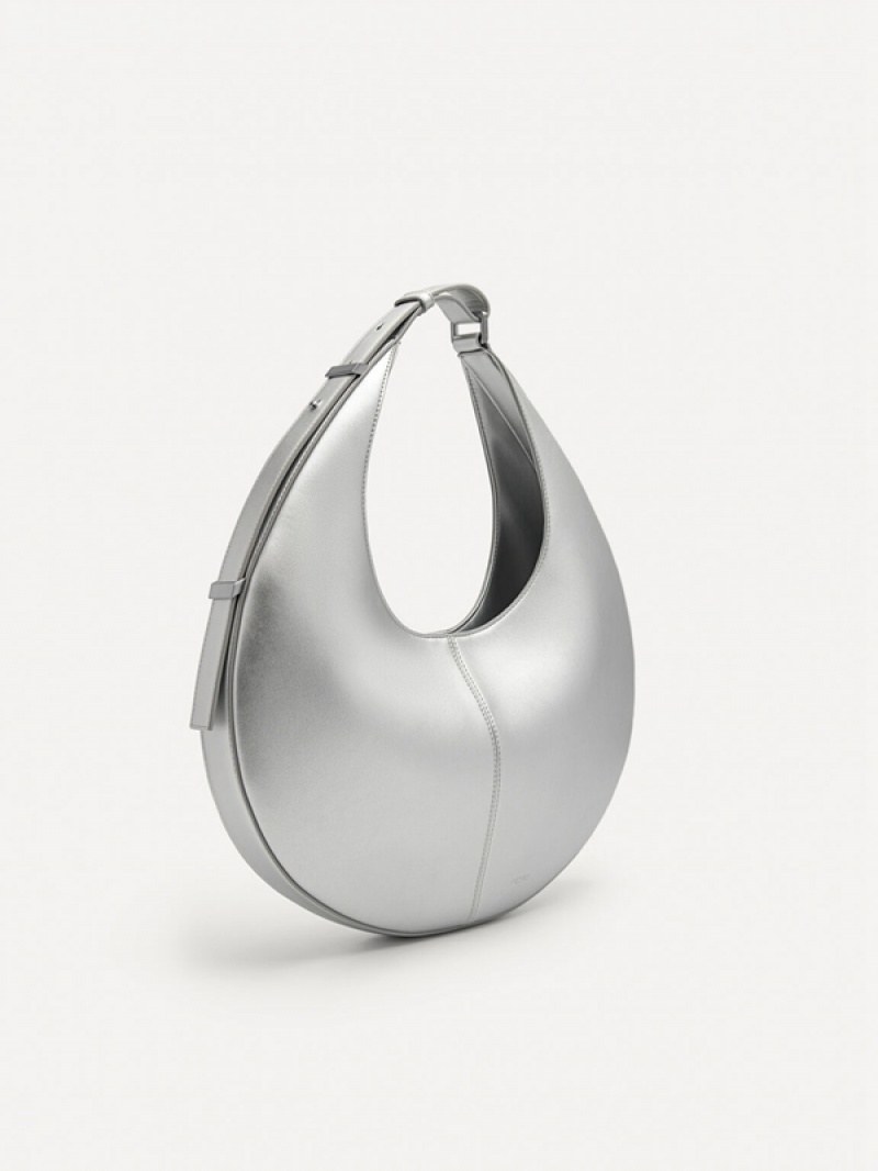 Silver Women's Pedro Vibe Hobo Bag | ILXNUP-082