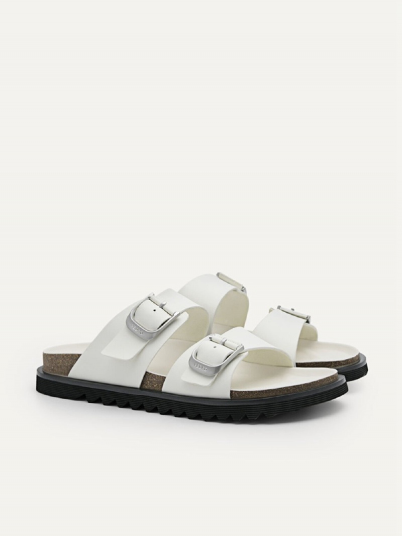 White Men's Pedro Helix Slides | OKFGAQ-297