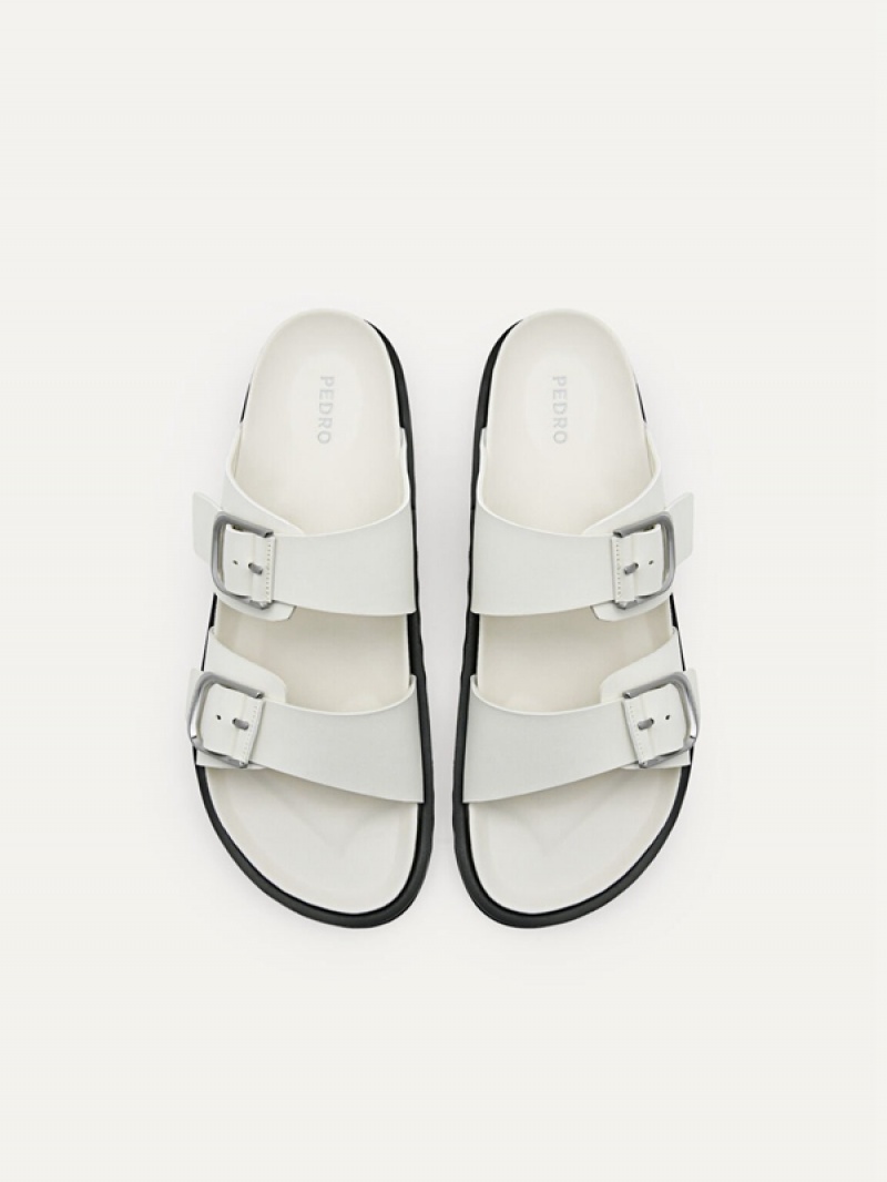 White Men's Pedro Helix Slides | OKFGAQ-297