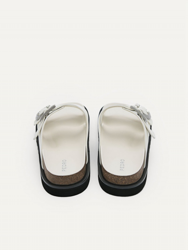 White Men's Pedro Helix Slides | OKFGAQ-297