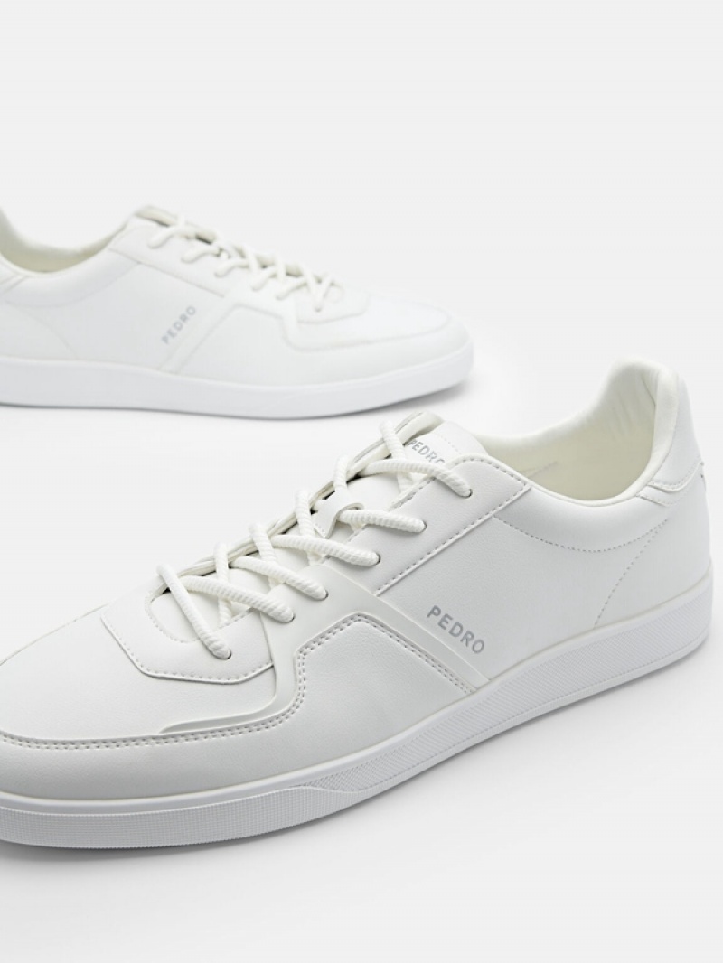 White Men's Pedro Icon Fleet Sneakers | JQTFLN-675