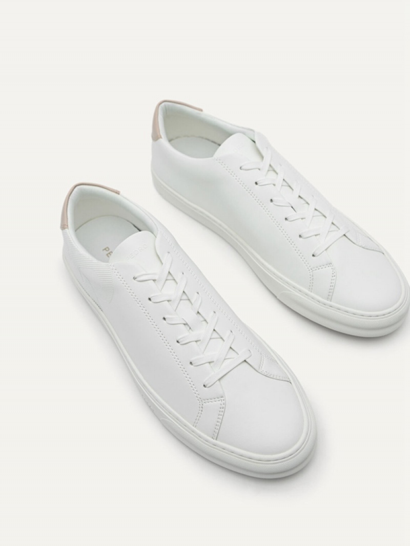 White Men's Pedro Icon Ridge Court Sneakers | GCHOTB-841