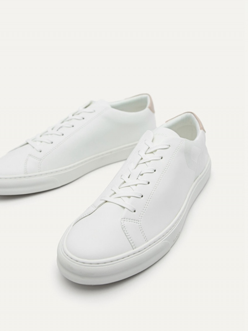 White Men's Pedro Icon Ridge Court Sneakers | GCHOTB-841