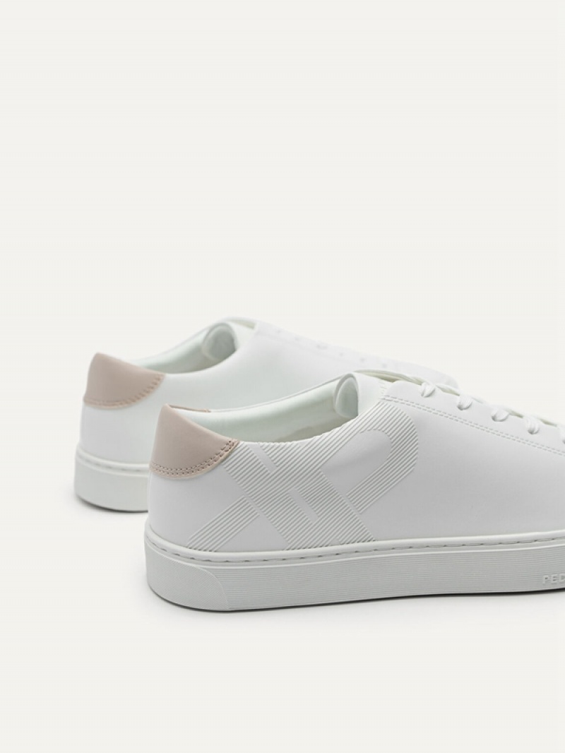 White Men's Pedro Icon Ridge Court Sneakers | GCHOTB-841