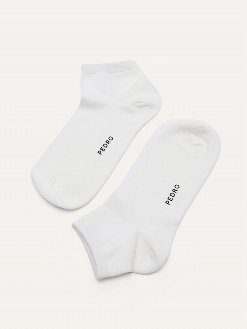 White Women's Pedro Ankle Neel Socks | KLBPEU-267