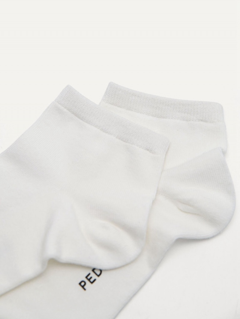 White Women's Pedro Ankle Neel Socks | KLBPEU-267