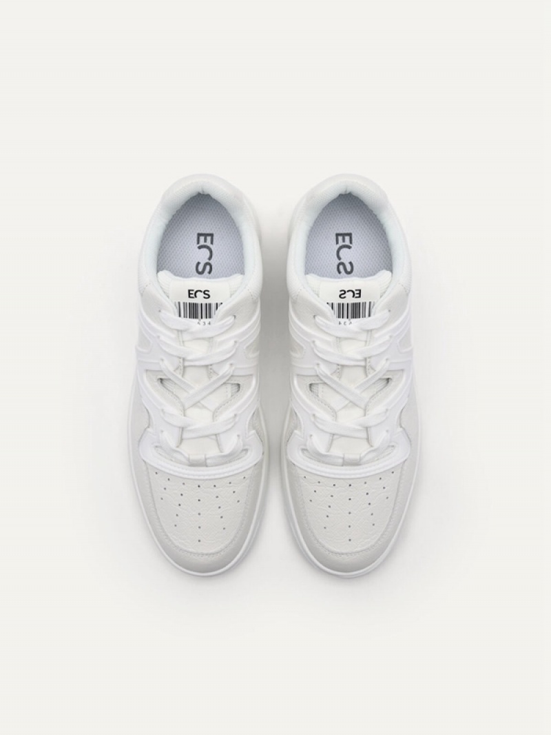 White Women's Pedro EOS Sneakers | AZPTXY-735