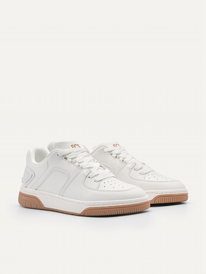 White Women's Pedro EOS Sneakers | CXKJIA-765