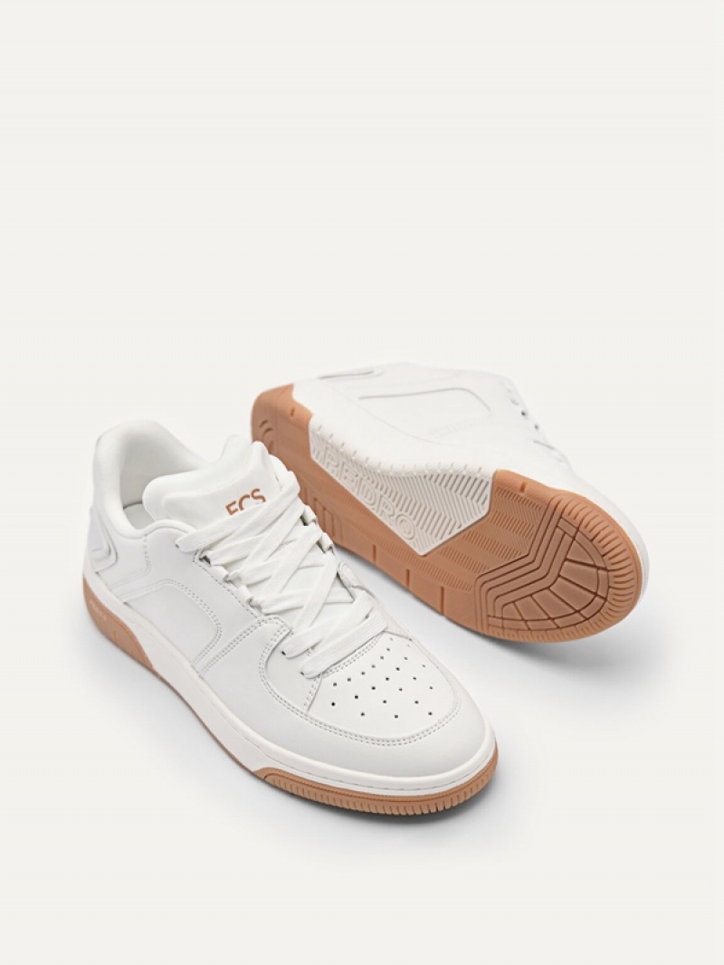 White Women's Pedro EOS Sneakers | CXKJIA-765