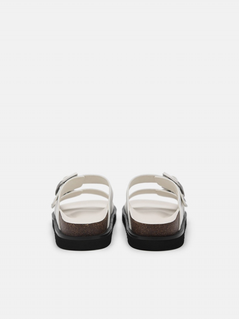 White Women's Pedro Helix Sandals | AIOPYW-412