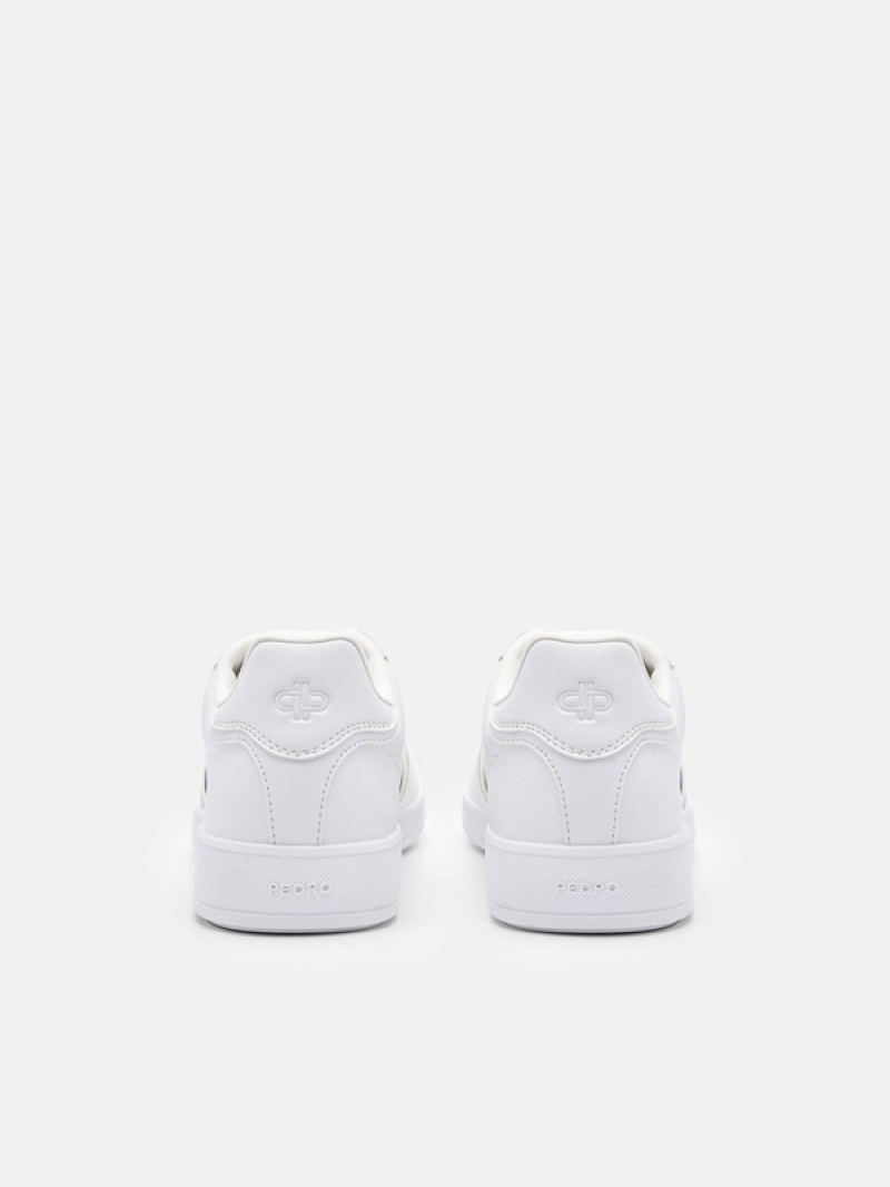 White Women's Pedro Icon Fleet Sneakers | NKJHBC-865