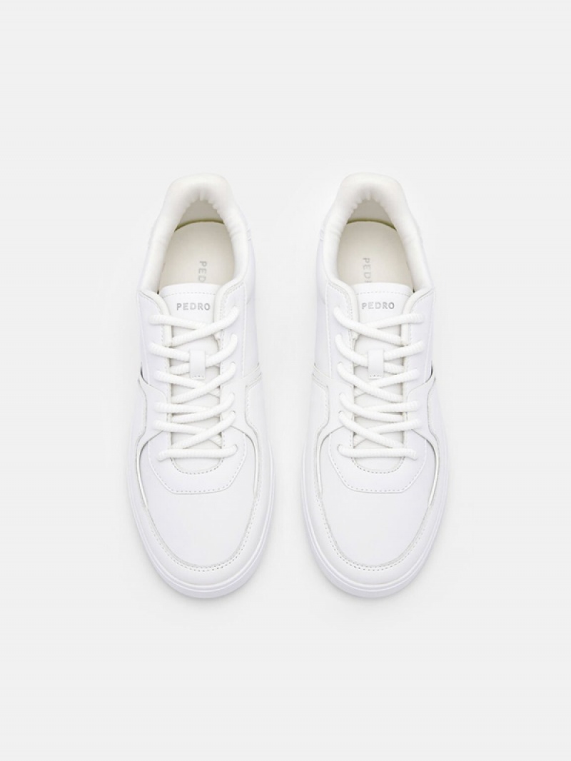 White Women's Pedro Icon Fleet Sneakers | NKJHBC-865