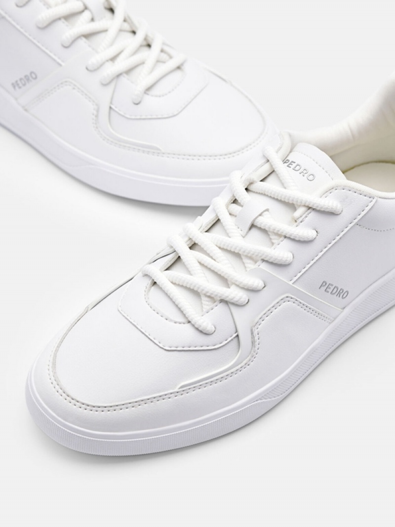 White Women's Pedro Icon Fleet Sneakers | NKJHBC-865