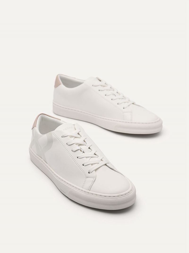 White Women's Pedro Icon Sneakers | VGPQHF-796