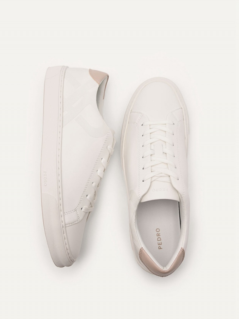 White Women's Pedro Icon Sneakers | VGPQHF-796