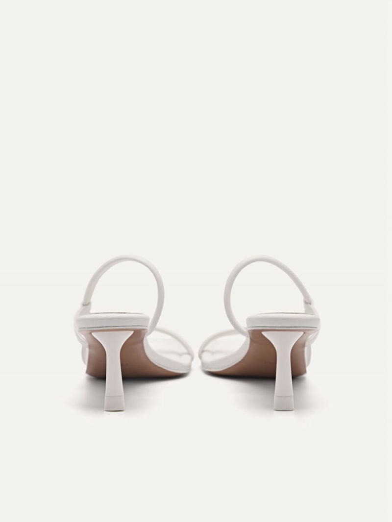 White Women's Pedro JM842 Heels Sandals | TMKIYP-256