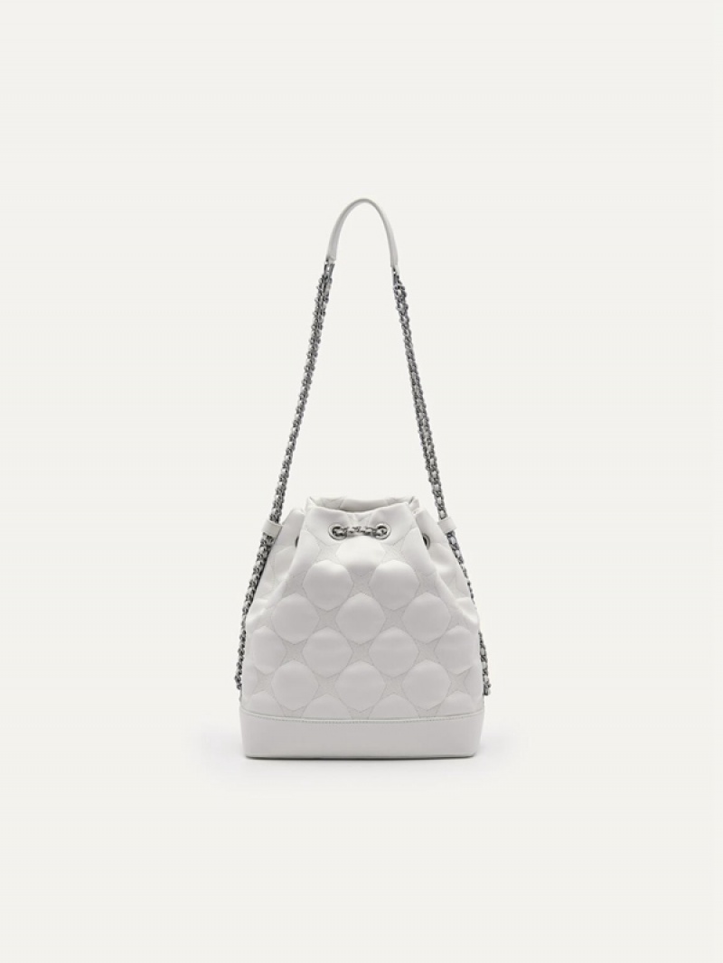 White Women's Pedro Maisie Bucket Bags | TMCDHB-587