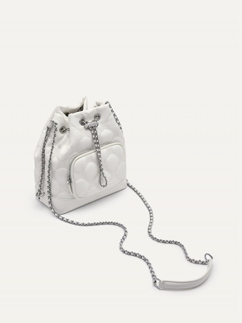 White Women's Pedro Maisie Bucket Bags | TMCDHB-587