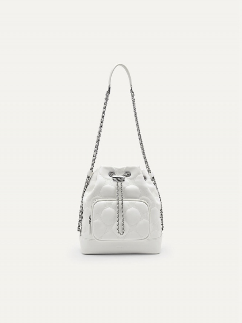 White Women\'s Pedro Maisie Bucket Bags | TMCDHB-587