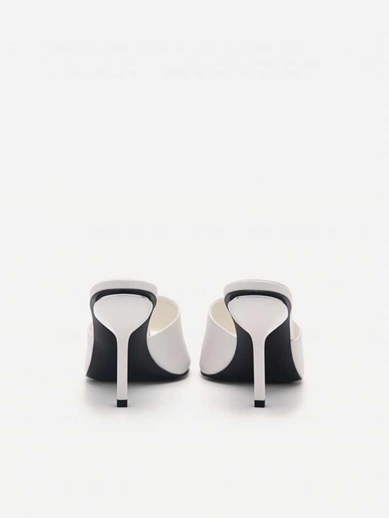 White Women's Pedro Maria Leather Heels Sandals | NWAKOH-354