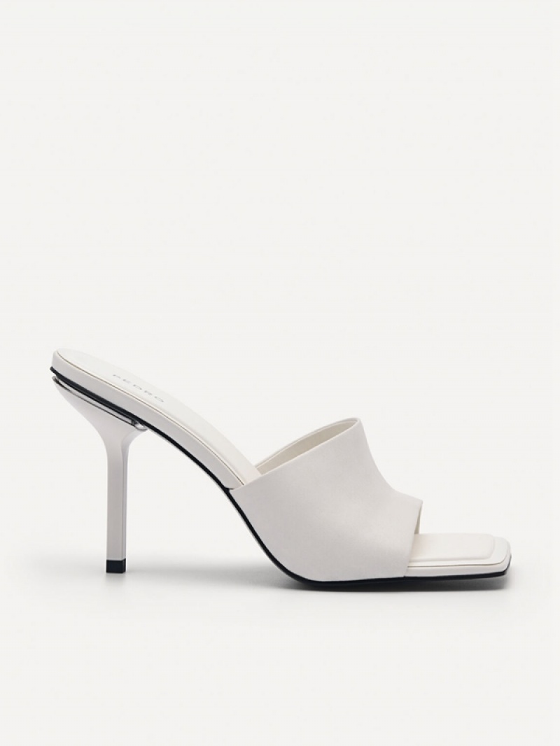 White Women\'s Pedro Maria Leather Heels Sandals | NWAKOH-354